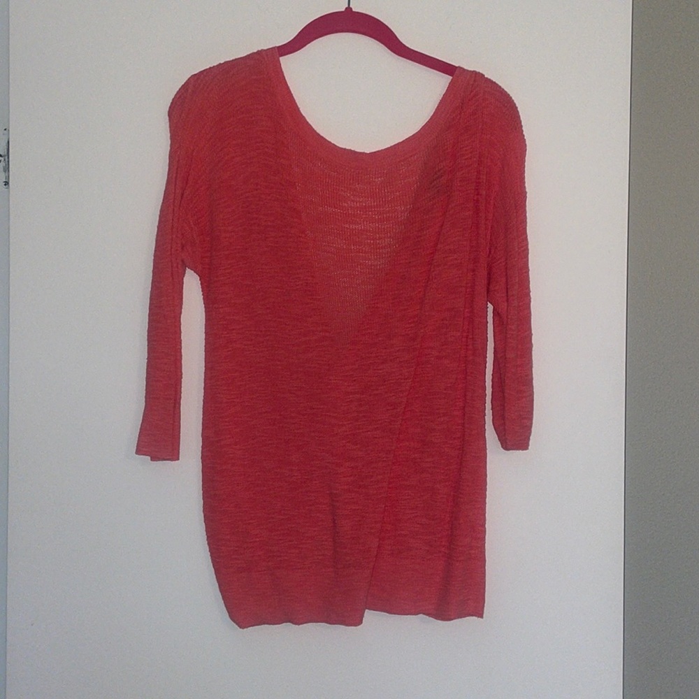 Small Express Open Back Sweater Coral